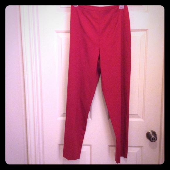 Christina Hope 10P red side zip elastic back pants - Picture 1 of 1